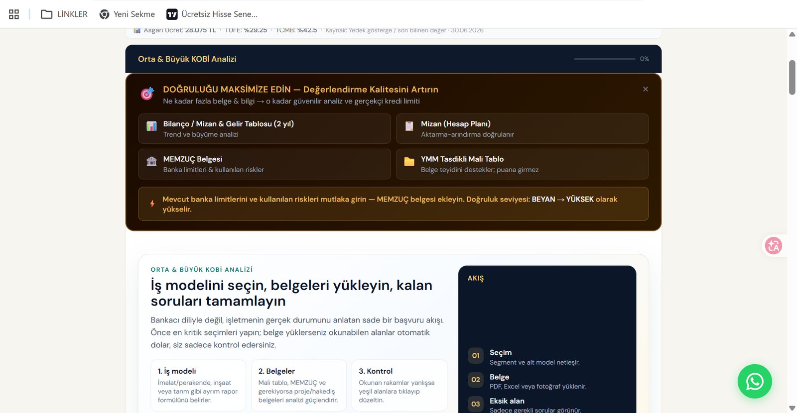 Finansal belge yükleme rehberi